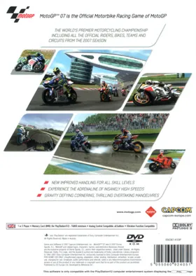 MotoGP 07 box cover back